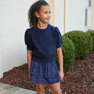 Pleat Riley Sweatshirt - Navy NWT size 7